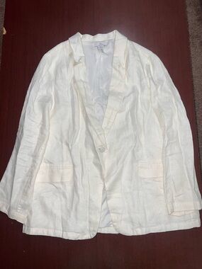 H by Halston White Tailored Blazer